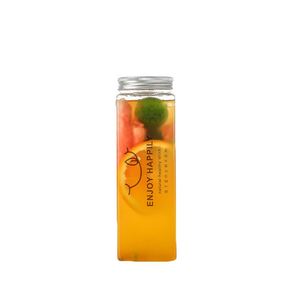 Bouteille en plastique PET transparente pour jus <span class=keywords><strong>de</strong></span> fruits, boissons, thé au lait, 380 ml, 500 ml, 650 ml, avec bouchon en aluminium - Product Image 5