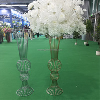 Support floral en métal doré Miletree MILE pour décoration de table de mariage, événement, fête, hôtel, centre de table, présentoir 80 cm