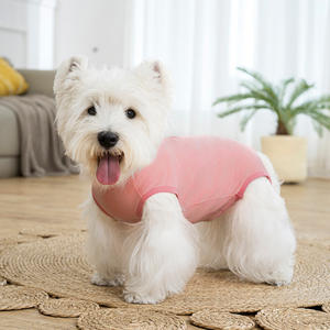 반려동물 의류 신상 클래식 강아지 환견복, 핥음 방지 통기성 고탄력 암수 강아지 수술 회복복 - Product Image 5