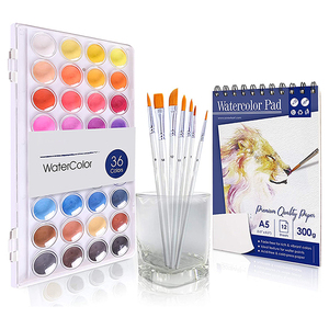 Di Vendita caldo di Arte Acquerello Pennelli Vernice di colore di Acqua Set Pittura di Carta 300g di Cotone - Product Image 1