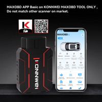 Lecteur de code OBD2 Bluetooth KONNWEI MAXOBD avec scanner de diagnostic automobile pour systèmes ABS et SRS, lecture complète du système et lecteur de codes moteur