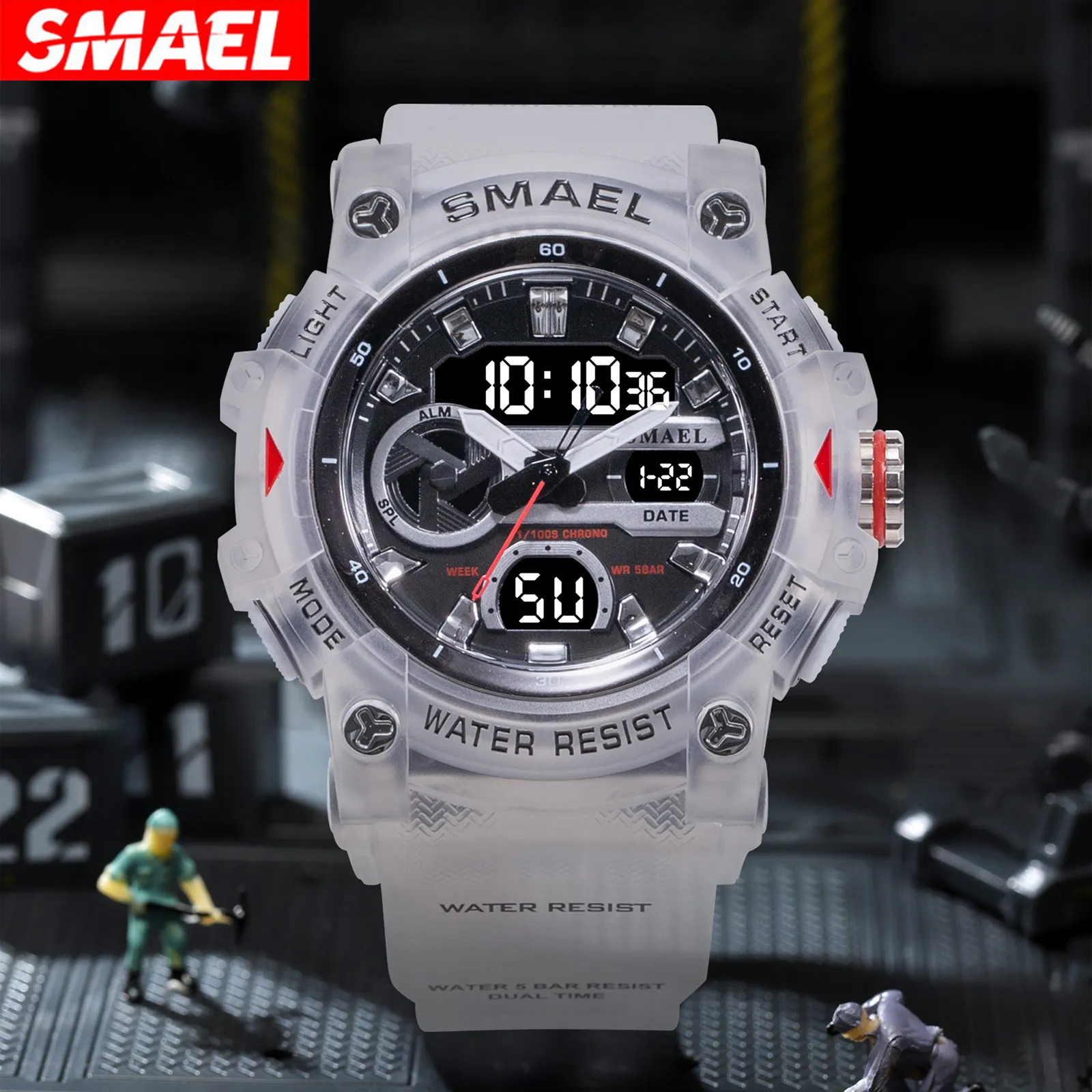 SMAEL 8086 elogio LED Analogue orologio da polso personalizzato luminoso sport digitale orologi economici uomini