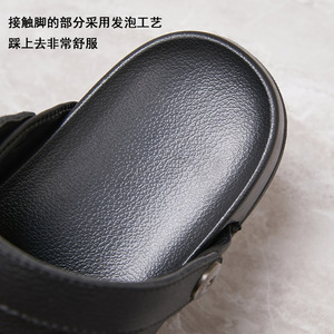 Sandalias de Cuero Genuino Hechas a Mano para Hombre, Punta Cerrada, Verano 2026, Cómodas y Duraderas, Calzado Masculino, Venta al Por Mayor de Fábrica - Product Image 3