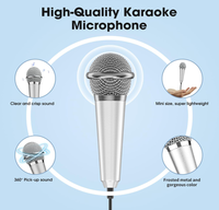 Mini microphone vocal portable pour l'enregistrement vidéo vocal chantant, vlogging, podcasting, petit microphone pour téléphone iPhone Android