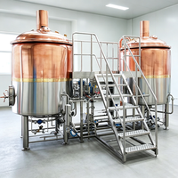 Équipement de brassage de bière 100L-1000L, cuve de fermentation à commande PLC, chauffage à la vapeur, cuve sous pression SUS304, usine de brassage