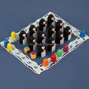 Pingüino de madera Muñecas anidadas Interacción entre padres e hijos Juguete de educación temprana Color Memoria Ajedrez Juego a juego - Product Image 5