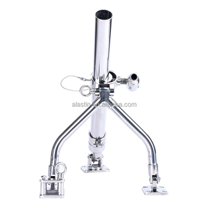 <span class=keywords><strong>Double</strong></span> stabilisateurs en acier inoxydable porte-canne à pêche accessoires de bateau porte-canne à pêche avec bouton et base - Product Image 4