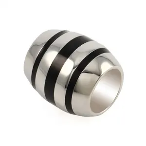 Customized hole size men's jewelry stainless steel beads