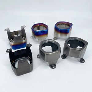 Silenciador de escape doble de fibra de carbono y titanio para coche, puntas de escape personalizadas, original - Product Image 6