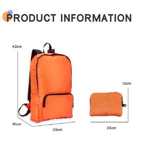 Sac à dos pliable léger et imperméable pour la randonnée et les activités de plein air, personnalisable avec logo, vente chaude, fabriqué au Vietnam - Product Image 2