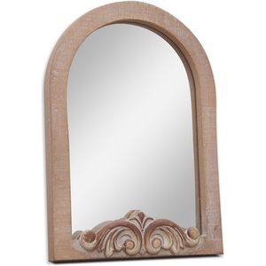 Miroir d'arche vintage Parisloft petit format 6,75 x 9,5, style baroque, cadre en bois, décoration d'intérieur, miroir de table autoportant - Product Image 6