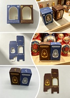Boîte à savon pliable écologique avec fenêtre transparente, boîte cadeau Matryoshka avec dorure à chaud pour savon fait maison, parfum, cosmétiques