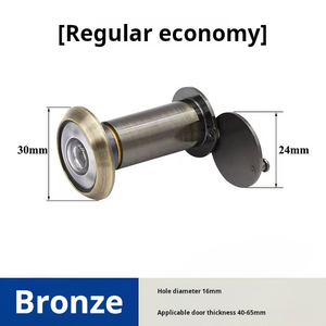 Visionneuse de <span class=keywords><strong>porte</strong></span> en alliage de zinc à 220 degrés avec couvercle de confidentialité robuste pour portes de 1-3/8 "à 2-1/6" Finition or polie - Product Image 5