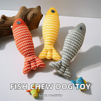 Jouet de grincement en forme de poisson véritable durable pour chiens de compagnie jouet de mouture en tissu d'auto-satisfaction