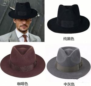 Sombrero Fedora de Fieltro de Lana Retro Británico de Alta Calidad y Lujo con Forro de Satén en Varios Tamaños para Hombre - Product Image 2