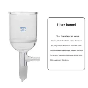 Cao Borosilicate Glass Phễu miệng nhỏ cát lõi lọc với tiêu chuẩn mài miệng cho cát tấm lọc - Product Image 3