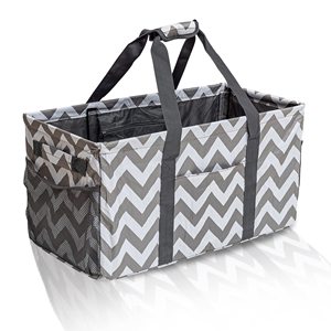Borsa tote extra large con telaio in filo metallico rinforzato, borsa riutilizzabile per la spesa, il picnic - Product Image 1
