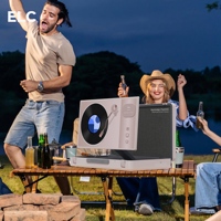 Pantalla Inteligente Portátil de 27 Pulgadas con Batería y Altavoces Bluetooth para Campamentos, Fiestas Musicales y Entretenimiento al Aire Libre
