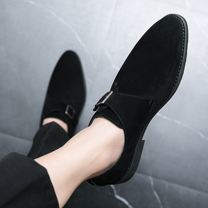 <span class=keywords><strong>Scarpe</strong></span> da uomo opache con fibbia dorata, slip-on, tacco basso, eleganti per affari, matrimoni, ufficio, feste, abbigliamento formale, OEM ODM all'ingrosso - Product Image 3