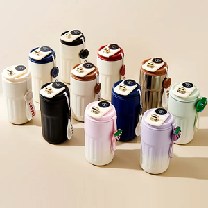 Tasses à <span class=keywords><strong>café</strong></span> intelligentes portables en acier inoxydable de 410 ml personnalisées, avec affichage de la température, pour le voyage et le camping, avec poignée en corde - Product Image 6