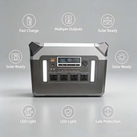 Station d'alimentation portable 3000W, générateur solaire LiFePO4, 220V, camping, secours d'urgence, charge rapide, stockage d'énergie, alimentation