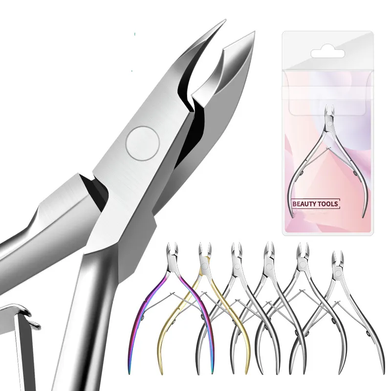 Stainless Steel Nail Art Cuticle Nippers Manicure Scissors Cuticle Clippers Trimmer Dead Skin Remover Cutters Finger Care Tool