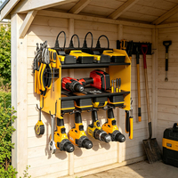Organisateur d'outils électriques mural, support de perceuse, étagère de rangement pour garage, support de tournevis, organisateur domestique en métal non pliable à trois niveaux