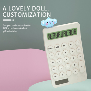 Mini <span class=keywords><strong>calculatrice</strong></span> Portable adorable, 10 chiffres, avec double poche de puissance, mini ordinateur de bureau - Product Image 4