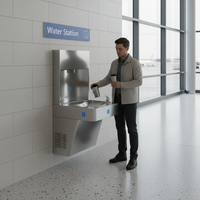 Robinet à capteur sans contact à économie d'énergie en acier inoxydable, distributeur d'eau commercial pour entreprises