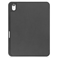 Étui de protection pour tablette en TPU souple + cuir PU avec support et porte-stylet pour iPad (A16) 11e génération 2025/10e génération 10,9 2022