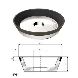 Meule CNC circulaire en acier à grande vitesse à cinq axes CBN diamant en résine pour le fraisage de fraise - Product Image 1