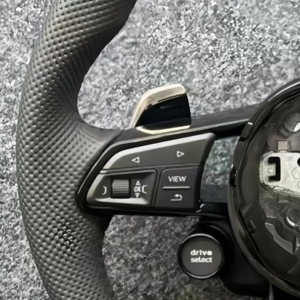 Volant en cuir et fibre de carbone personnalisé en usine pour <span class=keywords><strong>Audi</strong></span> R8 TT A4 A5 B8 B9 <span class=keywords><strong>S4</strong></span> RS6 A6 C7RS Q5 Q6 A3 C7 C6 C8 B7 B6 B8.5 <span class=keywords><strong>B5</strong></span> - Product Image 2