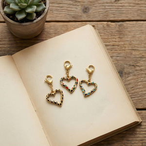 Colgante con cierre de langosta en forma de corazón, chapado en acero inoxidable, para hacer pulseras, accesorios de joyería LSP018 - Product Image 4