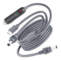 Cable de Extensión de Alimentación 3 en 1 para Starlink Mini, 18AWG, DC USB C, Revestimiento de PVC, Hecho de Cobre Puro, Compatible con Conector DC de Automóvil, Cable para Starlink Mini