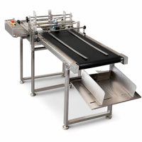 NASCENCE Mini Alimentateur Automatique à Friction en Acier Inoxydable pour Sachets, Cartes et Feuilles avec Rails de Guidage Réglables