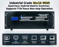 Procesador de Matriz Híbrida Hardrock 4K60 con Conmutación Sin Interrupciones 16x16, Enrutamiento, Gestión EDID, Control Flexible de Red IP, Pro AV, Metálico