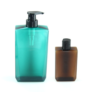 Botella vacia rellenable cuadrada de pe plastico 240ml 740ml 1000ml  para shampoo líquido locion gel de ducha - Product Image 5