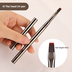 UV Nail Gel <b>Brush</b> Set <b>Round</b> Head Pen Nail Phototherapy Pen High Quality Nylon Hair Professional Nail Art Supplier - Product Image 5