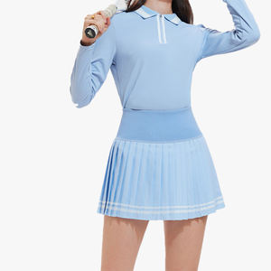 Women's Sports Set Polo Long Sleeve Shirt Golf Slim Fit Casual <b>Tennis</b> Sportswear <b>Tennis</b> <b>Mini</b> <b>Skirt</b> Two-Piece Set - Product Image 1