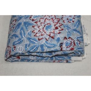 Tela Tradicional India con Estampado Sanganeri, Impresa a Mano con Bloques, 100% Algodón, Material para Decoración del Hogar - Product Image 4