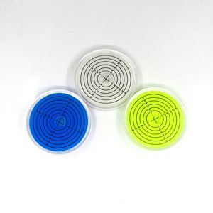 Cibles circulaires bleues, vertes et transparentes de 75x14 mm avec anneaux gradués et croix centrale pour une mesure de précision - Product Image 1