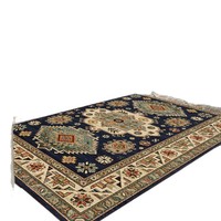 Tapis turc persan rétro pour salon, style bohème ethnique, tapis mural, tapis de bureau, polyester épais, motif géométrique