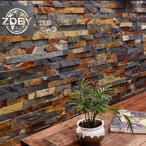 Pietra Naturale di Ardesia Effetto Ruggine, Design Tradizionale, Piastrella Decorativa Resistente agli Acidi per Caminetti e Pareti Esterne - Product Image 3