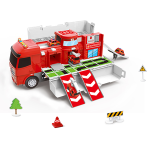 Parcheggio Auto Giocattolo In Metallo Del Veicolo, fuoco di Salvataggio Play Set di Attrito Ruote Grandi <span class=keywords><strong>Camion</strong></span> Set & In Lega di Alluminio Pressofuso Auto Della Polizia per I Bambini - Product Image 1