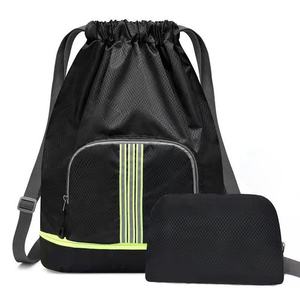 Mochila Deportiva Impermeable Personalizada, Mochila de Poliéster para Senderismo, Natación, Gimnasio, con Cordón y Compartimento para Zapatos - Product Image 1