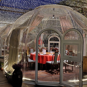 Lều Vòm Ngoài Trời Mái Vòm Quán Cà Phê Trong Suốt Bằng Nhựa Pc Cho Khách Sạn Mái Vòm Geodesique Ngoài Trời Màu Đen - Product Image 2