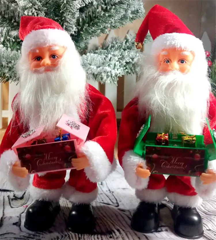 Santa Clausร้องเพลงMusical Santa Clausเล่นเปียโนกีตาร์กลองคริสต์มาสไฟฟ้าเพลงเด็กของขวัญตกแต่งคริสต์มาส