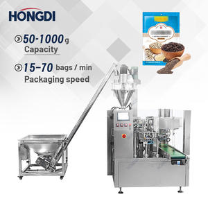 Máquina automática de envasado de polvo en bolsas de plástico preformadas para café, coco, matcha y especias en polvo - Product Image 2