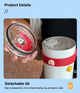 Vaso Térmico Thunder de Gran Capacidad de 40 oz de Acero Inoxidable, Taza de Viaje para Bebidas Calientes y Frías con Pajita - Product Image 5