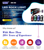 Liwiny 4 Pods Led Rock Lights Kit Multicolor Magic Rgb Underglow Neon Exterior Rock Lights
